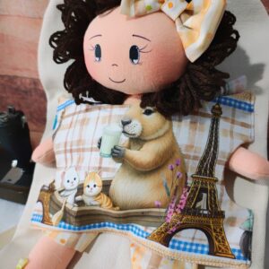 MUCHILA INFANTIL COM BONECA